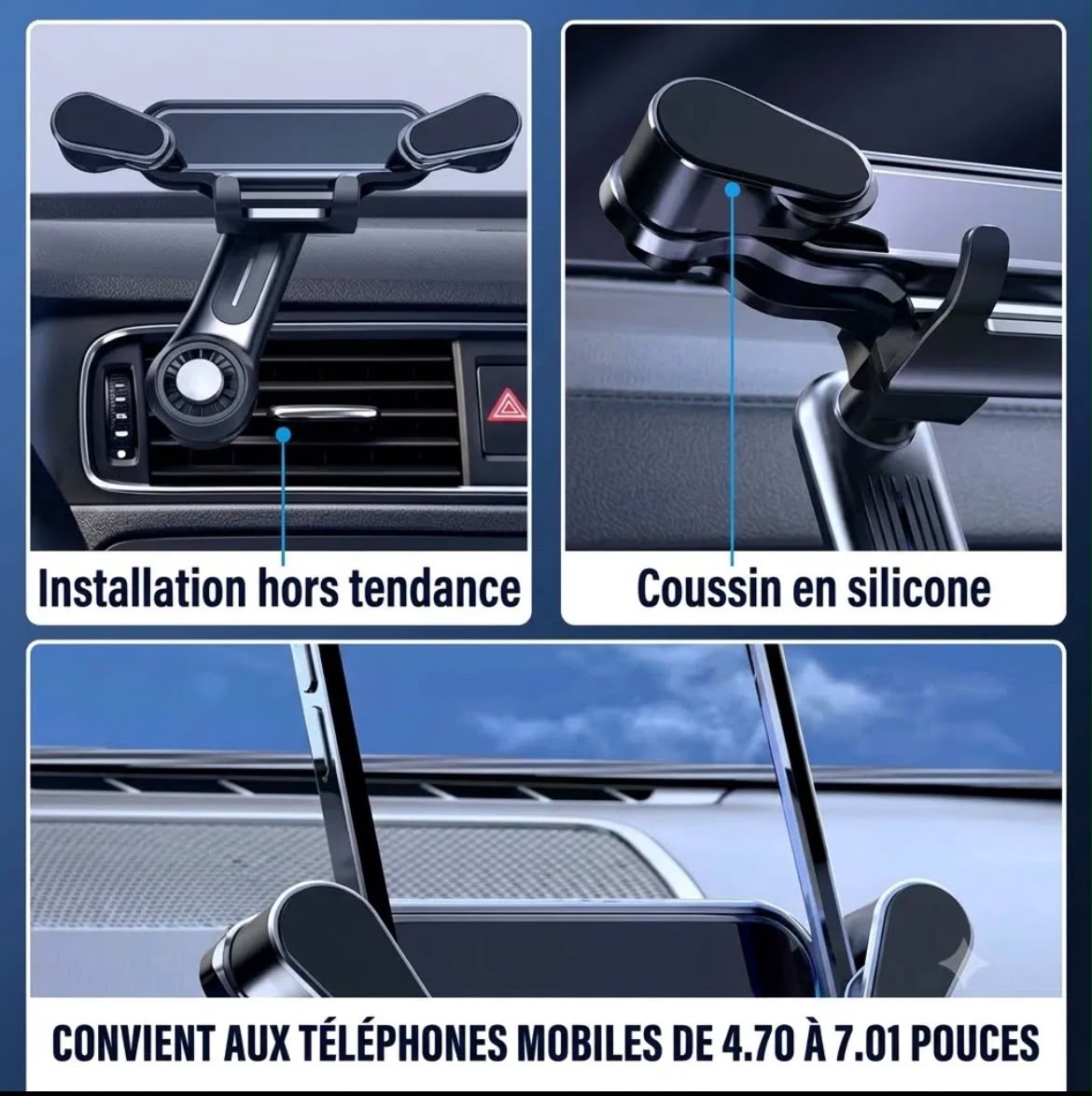 Support voiture magnétique - sécurité et simplicité au volant