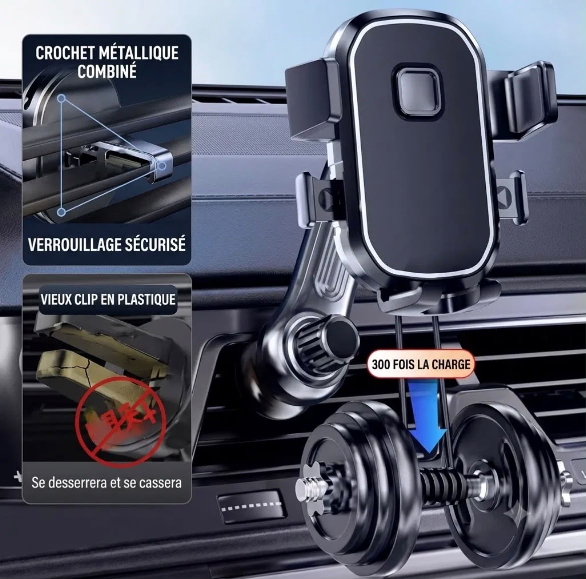Support voiture magnétique - sécurité et simplicité au volant